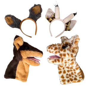 Giraffe & Jackal Puppets & Headbands_photo