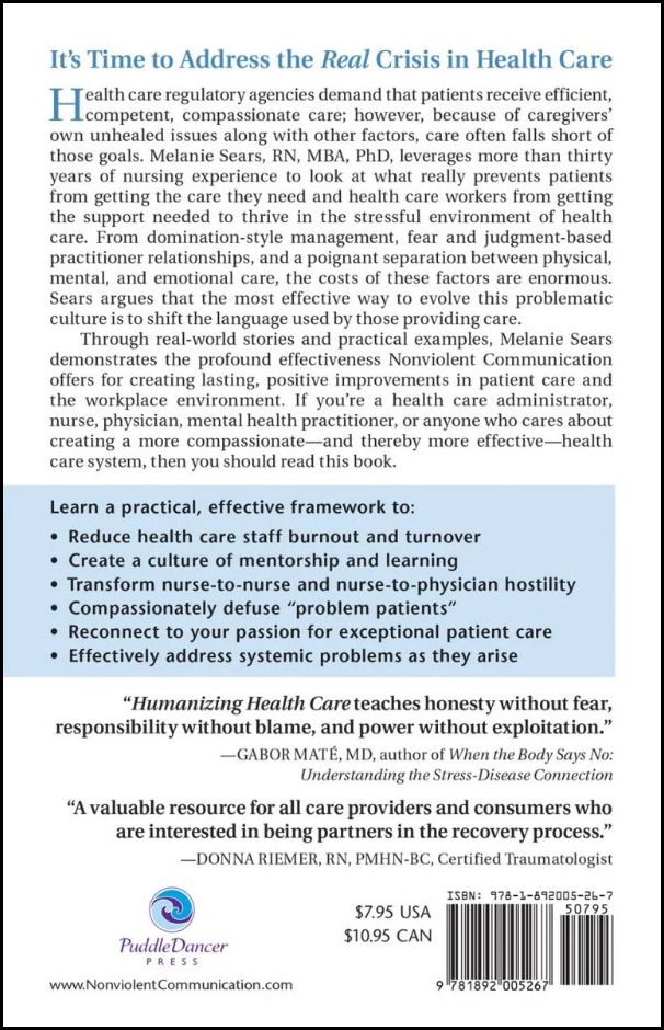 Humanizing Health Care, back cover