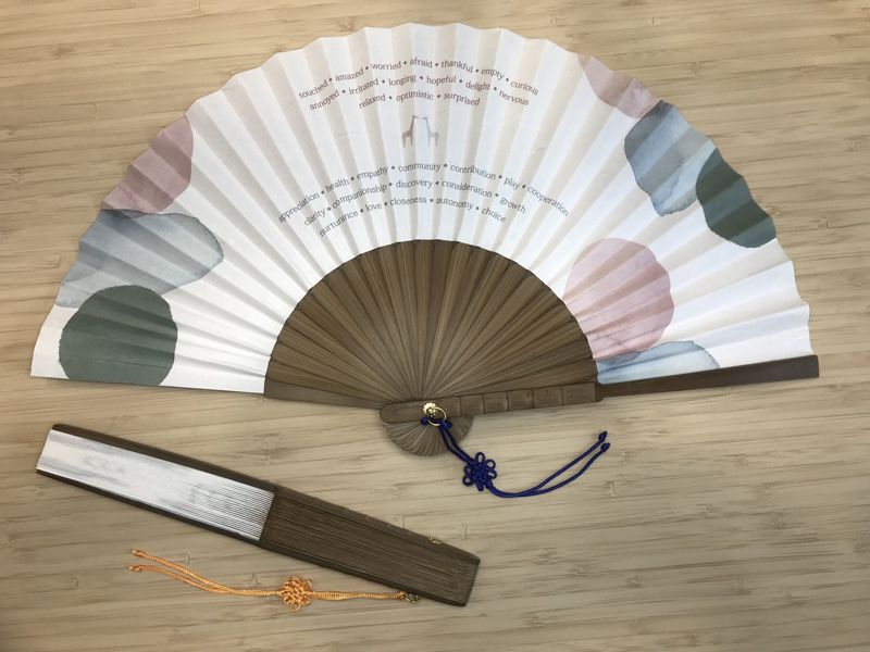 A traditional Korean fan with feelings and needs