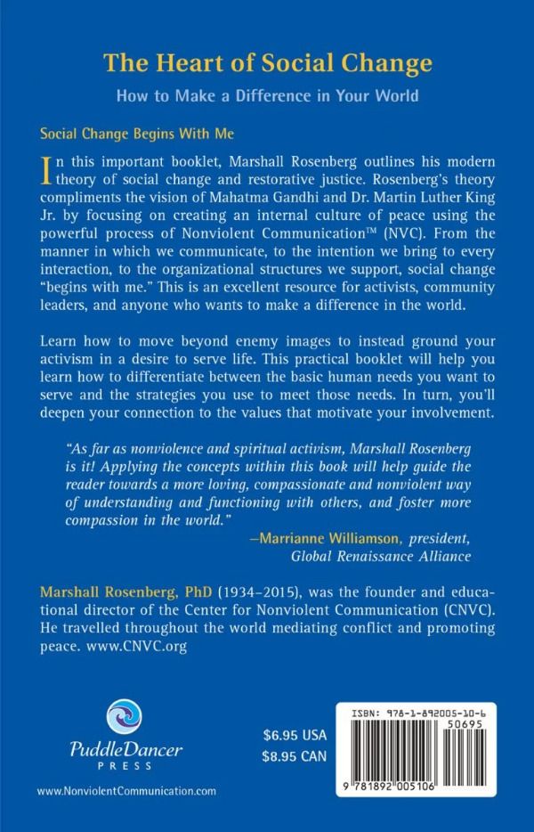 The Heart of Social Change, back cover