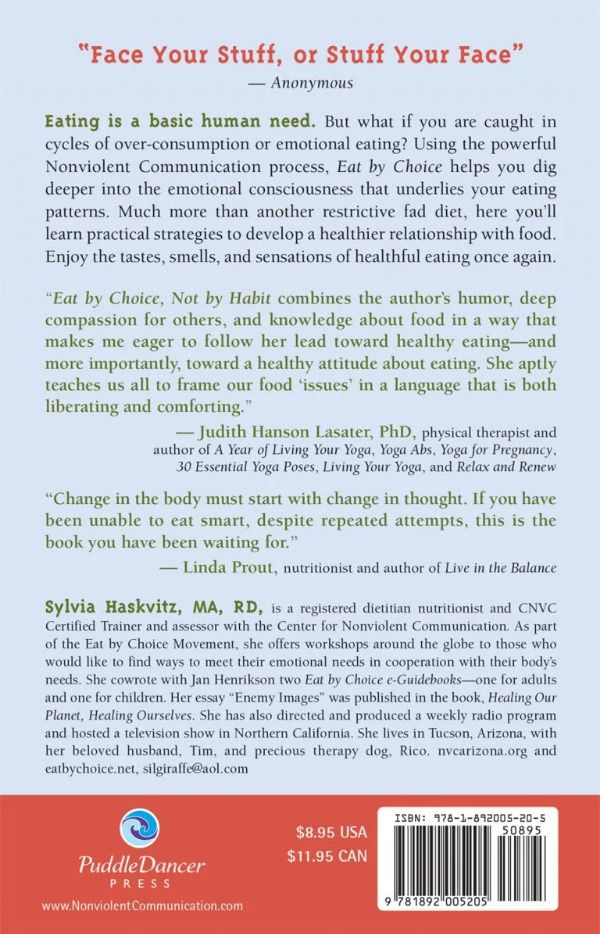 Eat by Choice, Not by Habit, back cover